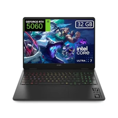 Imagen de HP OMEN 16 am0032ns Ordenador portátil Gaming 16&quot; 2K (Intel Ultra 7 255H, 32GB RAM, 1TB SSD, NVIDIA RTX 5060, FreeDos) Negro Teclado QWERTY Español