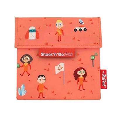 Imagen de Porta Snacks Duo reutilizable Boc&#039;n&#039;Roll Space