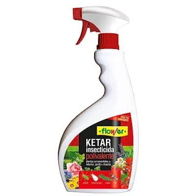 Imagen de Flower Insecticida Ketar Total Plus 750ml Polivalente Doméstico Efecto Inmediato Para Plantas, Jardín, Huerta Contra Pulgones, Cochinillas, Trips, Saltamontes, Gusanos, Escarabajos