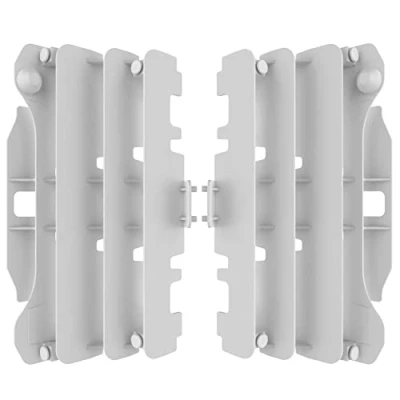 Imagen de POLISPORT 8458100001 Juego de protectores radiador fabricado en polipropileno resistente y duradero sin herrajes compatible con motocicletas Yamaha color blanco