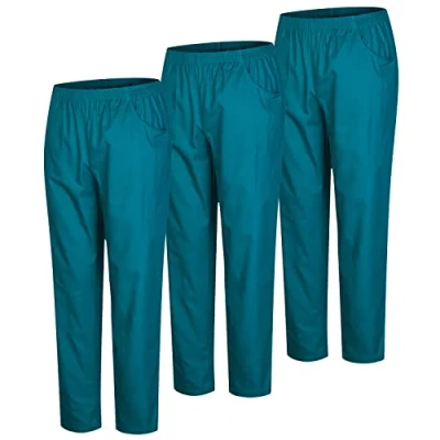 Imagen de MISEMIYA Pack 3 Pcs PANTALÓN Sanitario Unisex Uniforme Uniformes MEDICOS DE Trabajo XL, Verde 3B 21