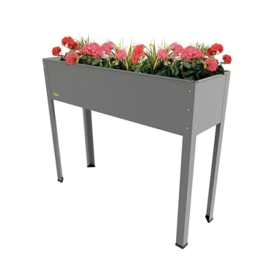 Imagen de Bio Green MHF XL Macetero Elevado (Metal, 600 x 300 800 mm), Color Gris