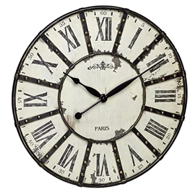 Imagen de TFA Reloj de Pared, Metal, Negro/Blanco, 60 x 4.5 cm
