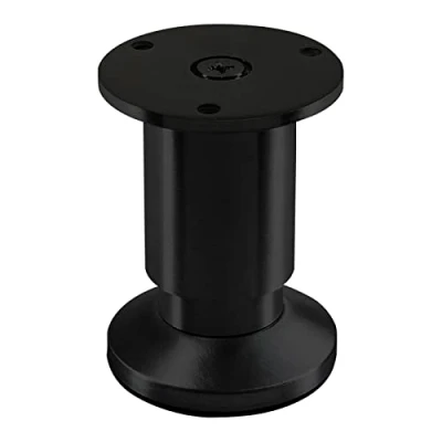 Imagen de SOTECH Pie de Mueble Terra Altura 80 mm Negro anodizado Regulable en hasta máx. 15 mm, Carga 250 kg