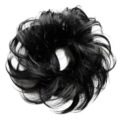 Imagen de CAISHA Coletero Chloe Pedazo De Cabello Rizado Moño Negro G1C