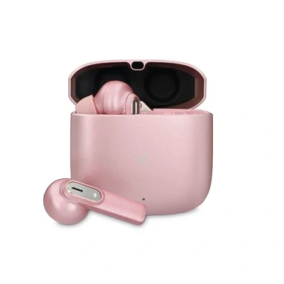 Imagen de Auriculares Inalámbricos Ksix Spark, Estuche Metálico, Autonomía 7+20 H, Control Táctil, Asistentes De Voz, Llamadas, Rosa