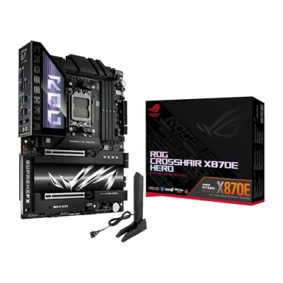 Imagen de ASUS Motherboard ROG Crosshair X870E Hero AMD AM5 ATX, Advanced AI PC Ready, 18+2+2 Power Stages, DDR5, PCIe® 5.0, 5X M.2, Wi Fi 7, USB4®, Overclocking, Core Flex, PCIe Slot Q Release Slim