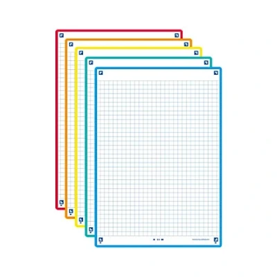 Imagen de Oxford Revision 2.0 Lote de 50 fichas bristol tamaño A5 (14, 8 x 21 cm) pequeñas baldosas recto/reversa, marco turquesa