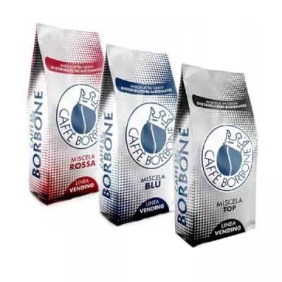 Imagen de Tris Granos de Café Caffè Borbone Mezcla Roja, Azul y Top 1 kg x 3