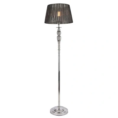 Imagen de lux.pro Lámpara de pie Lingen Moderna Diseño Altura 151 cm Iluminación Interior Luz efectiva Gris y Cromo