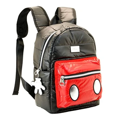 Imagen de Disney Mickey Mouse Air Mochila Fashion Padding, Negro, 24 x 32 cm, Capacidad 12 L