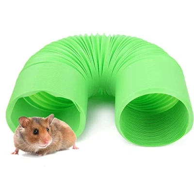 Imagen de Hapivida Tubo de Hámster Túnel Extensible Plástico para Juegos Animales Pequeños Juguetes Divertidos Conejillos Indias Chinchillas Ratas Y Conejos Enanos Hurones(Verde)