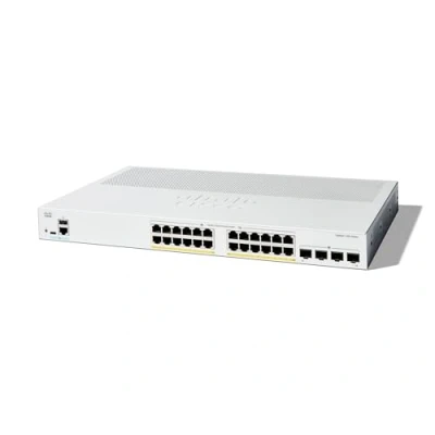 Imagen de Cisco Switch gestionado Catalyst 1300 24T 4G, GE de 24 Puertos, PoE, SFP 4x1, protección Limitada por Vida (C1300 24P 4G)