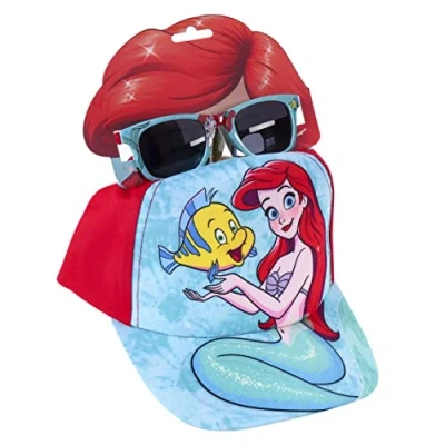 Imagen de Set Gafas de Sol y Gorra La Sirenita Talla 2 a 5 Años Protección UV 400 Filtro Categoría 3 Infantil con Velcro Ajustable Producto Original Diseñado en España