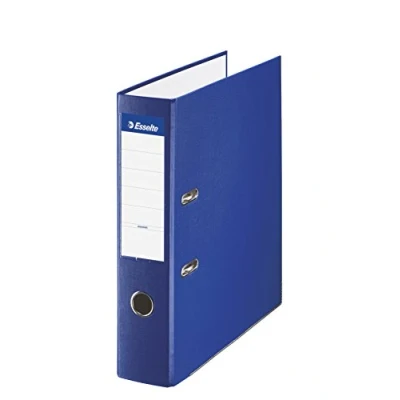 Imagen de Esselte 42303 Archivador de Palanca PP Plástico Forrado, Tamaño Folio, Azul, Anchura Lomo: 75 mm, 1 Unidad, Capacidad 500 Hojas A4