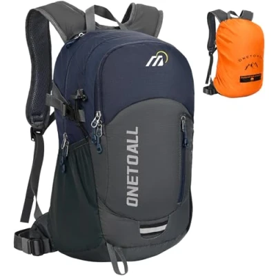 Imagen de ONETOALL Mochila Antirrobo de Senderismo para Mujer 20L, Pequeña Hombre Ligera, Ciclismo con Espaldera Transpirable Senderismo, Viajes y Trayectos Diarios, Solo 500g