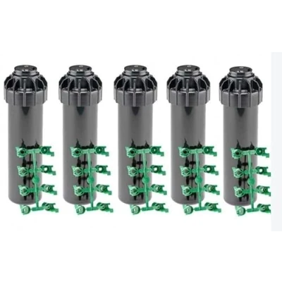 Imagen de Suinga 5 x ASPERSOR Hunter SRM 04. Alcance 4 a 9 Metros. Rosca 1/2&quot; Hembra, Angulo Ajustable, Negro