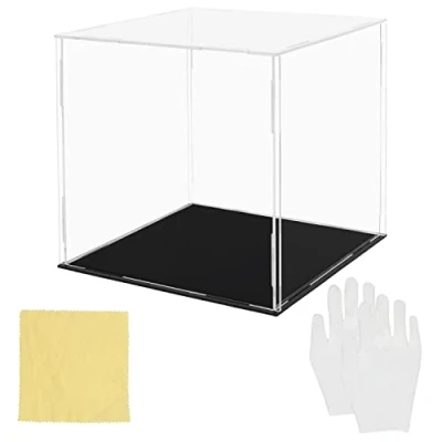 Imagen de Belle Vous Vitrina Expositora de Acrílico Transparente 15 x cm Expositor Metacrilato Grande a Prueba Polvo para Figuras Acción, Juguetes, Mini Figuras, Coleccionables y Modelos