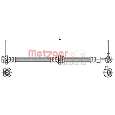 Imagen de METZGER 4110132 Latiguillos de Freno 505 M10 x 1