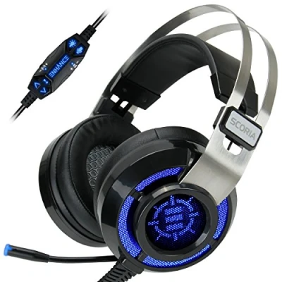 Imagen de ENHANCE Cascos Gaming Scoria Headset USB/Auriculares Surround Sound 7.1 con Vibración y Microfono Extraible ¡ Escucha a Tus Enemigos Antes de Que Sea Demasiado Tarde !