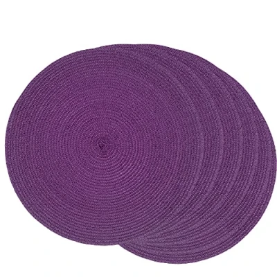 Imagen de SCF2017 Juego de 6 manteles individuales redondos plástico 35 cm, color morado
