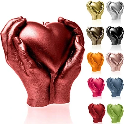 Imagen de Candellana Hand LOVE Edition Vela para San Valentín Velas Idea de Regalo Corazón Deco Romántica Amor Hecho a Mano