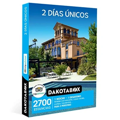 Imagen de DAKOTABOX Caja regalo hombre mujer pareja idea de 2 días únicos 2700 estancias en hoteles rurales, haciendas, masías, cortijos y mucho más