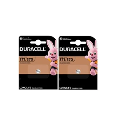 Imagen de 2 pilas Duracell 371/370 SR920 con óxido de plata (2 blísters 1 batería),