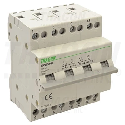 Imagen de Conmutador modular i 0 ii 16, 32, 63A 1 4 polos (SVK4 63)