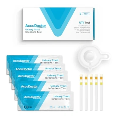 Imagen de 5 Accudoctor test de orina infección Nitrito Sangre proteínas Leucocitos prueba infeccion uroanálisis tiras reactivas 4 parámetros rápida kit