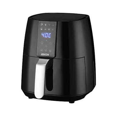 Imagen de Jocca Freidora de Aire Caliente 3,8L Sin Aceite Cocina Sana 1450W Potencia Protección sobrecalentamiento Mango con tacto frío (Plata/Negro)