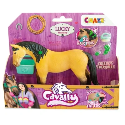 Imagen de Cavally Caballo de Juguete Modelo Lucky, con Accesorios y Efectos Especiales, Raza Mustang
