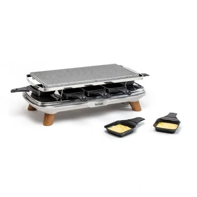 Imagen de Tefal Pierrade Gourmet, Raclette 2 en 1, 8 bandejas
