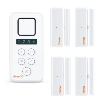 Imagen de tiiwee X3 Sistema de Alarma para el Hogar Inalámbrico Completo con Sirena 120 dB y 4 Sensores Puerta &amp; Ventana