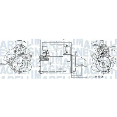 Imagen de MAGNETI MARELLI 063721543010 Motor de arranque 12 1,2 9 SAAB: 3 Berlina, Familiar, OPEL: Insignia A Hatchback