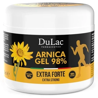 Imagen de Dulàc Árnica Gel 500 ml Efecto Frio para Contusiones e Hinchazones, Crema de 98% No Grasa, Fórmula Natural, Acción Intensa Ideal Masaje Deportivo, Muscular y Articular