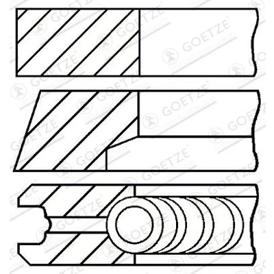 Imagen de GOETZE ENGINE 08 118006 00 Juego de Segmentos Pistón 82,4 0,4 FIAT: Punto II Hatchback, ALFA ROMEO: GT, 156 Berlina