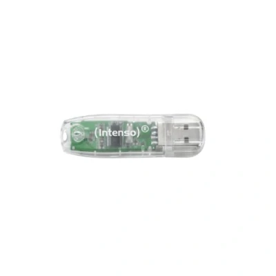 Imagen de Intenso Rainbow Line Memoria USB 2.0 de 32 GB (28 MB/s, Tapa), Transparente