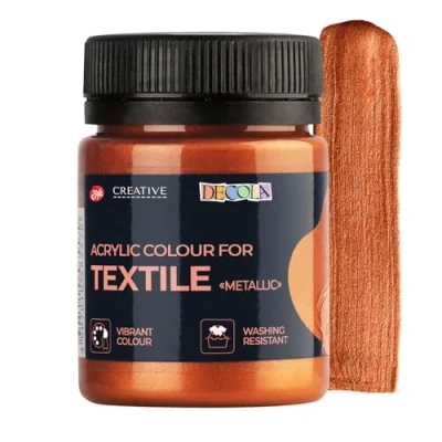 Imagen de Pintura Textil Metálica Efecto Cobre 50ML Colores Con Alta Pigmentación Hecho Por Nevskaya Palitra