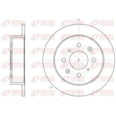 Imagen de REMSA 6521.00 Disco de freno Eje trasero 239, 239 9 4 macizo HONDA: Civic 6 Hatchback, Fastback, V Hatchback