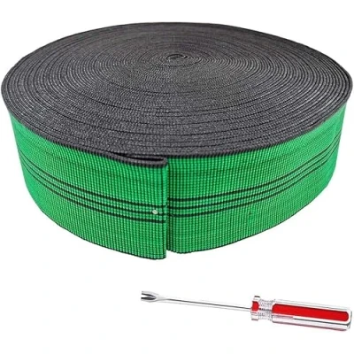 Imagen de Correas Elásticas para Sofá, Sillas, Tapicería, Resorte, Alternativo, Rollo con Herramienta de Elevación Tachuelas，12 Metros Largo Ancho 70 mm