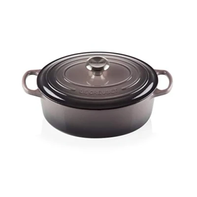Imagen de Le Creuset Evolution Cocotte con tapa, Ovalada, Todas las fuentes de calor incl. inducción, 4,1 l, Hierro Fundido, Gris Flint