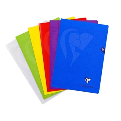 Imagen de Clairefontaine 303161C Mimesys cahier piqué polypro 21x29,7cm 96p séyès coloris assortis Paquet de 10 ass