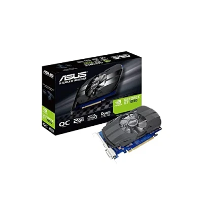 Imagen de ASUS PH GT1030 O2G Tarjeta gráfica (NVIDIA GeForce GT 1030, 2 GB GDDR5, 1920 x 1200 Pixeles, 1252 MHz, 1506 MHz) Color Negro