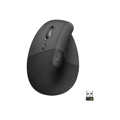 Imagen de Logitech Lift for Business Left, Ratón ergonómico Vertical para Zurdos, Inalámbrico, Bluetooth o USB Logi Bolt Seguro, Clics silenciosos, Certificación Global, Windows/Mac/Chrome/Linux Grafito