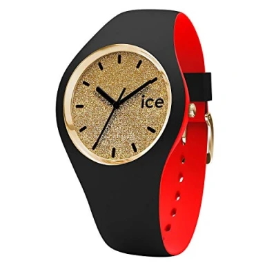 Imagen de ICE Watch loulou Gold Glitter Reloj negro para Mujer con Correa de silicona 007228 (Small)