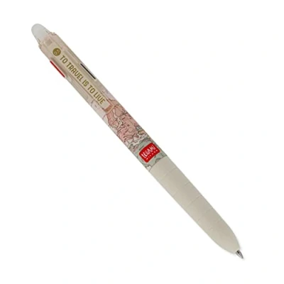 Imagen de Legami Bolígrafo de gel borrable en 3 colores, recargable, mango ergonómico, diámetro la punta 0,5 mm, tema Travel