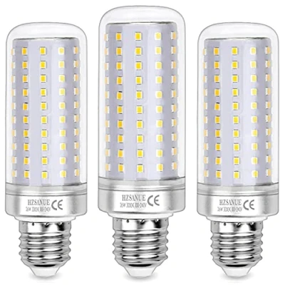 Imagen de HZSANUE Bombillas LED 26W, 200W Equivalentes de Incandescentes, 3000Lm, 3000K Blanco Cálido, E27 Tornillo Edison, Paquete 3