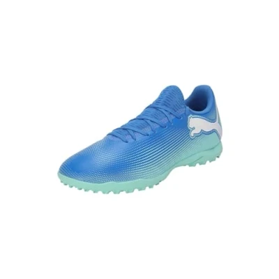Imagen de Puma Future 7 PLAY TT Botas de fútbol multitacos, Hombre, Talla: 45, Hyperlink blue/mint/white Zapatos