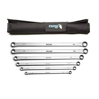 Imagen de Capri Tools Juego de llaves extremo caja extralargas 0 grados, métricas, 8 19 mm, 12 tamaños, 6 piezas (CP11800 6MPK)
